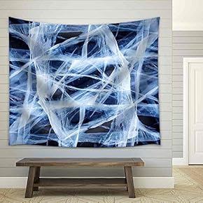 Texture of Ice of Baikal Lake in Siberia - Fabric Wall Tapestry Home Decor - 51x60 inches