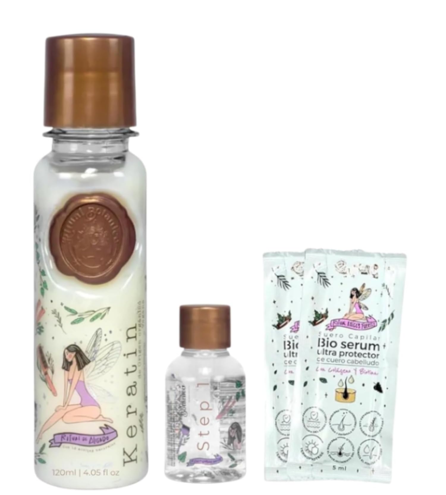 MAIKE AMOUR Keratina, RITUAL BOTANICO 120 ml - Keratin Treatment with 12 Natural Oils and Amino Acids for Shine, Softness and Nutrition. Original Product from COLOMBIA.