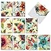 The Best Card Company - 10 Boxed Note Cards with Flowers - Blank Assorted Floral Notecards Bulk (4 x 5.12 Inch) - Watercolor Botanicals M3314