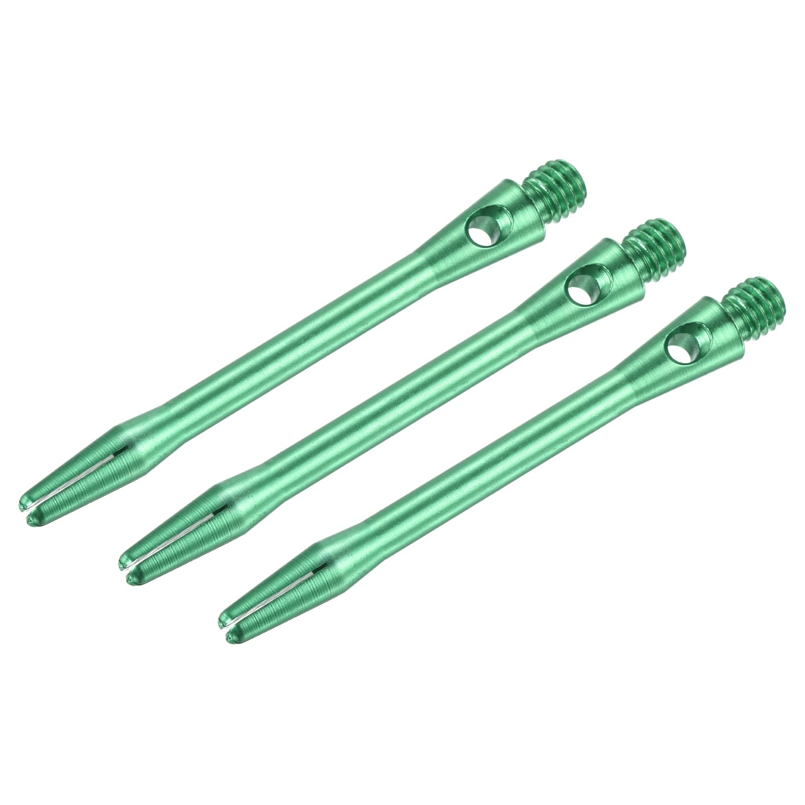 PATIKIL 48mm Aluminum Dart Shafts, Medium 2BA Thread Dart Stems Dart Accessories Throwing Fitting for Steel Tip - 3 Pack (Green)