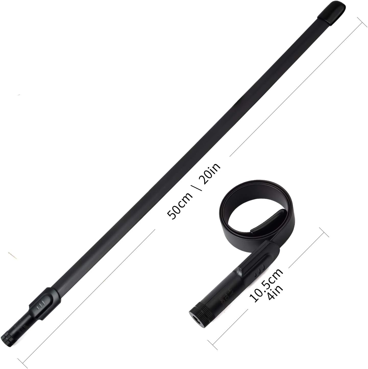 HYS SMA Male Walkie Talkie Antenna VHF/UHF Aerial Compatible with BF-UV3R YAESU VX-1R VX-2R VX-3R TYT 2 Way Radio (Black) - Image 4
