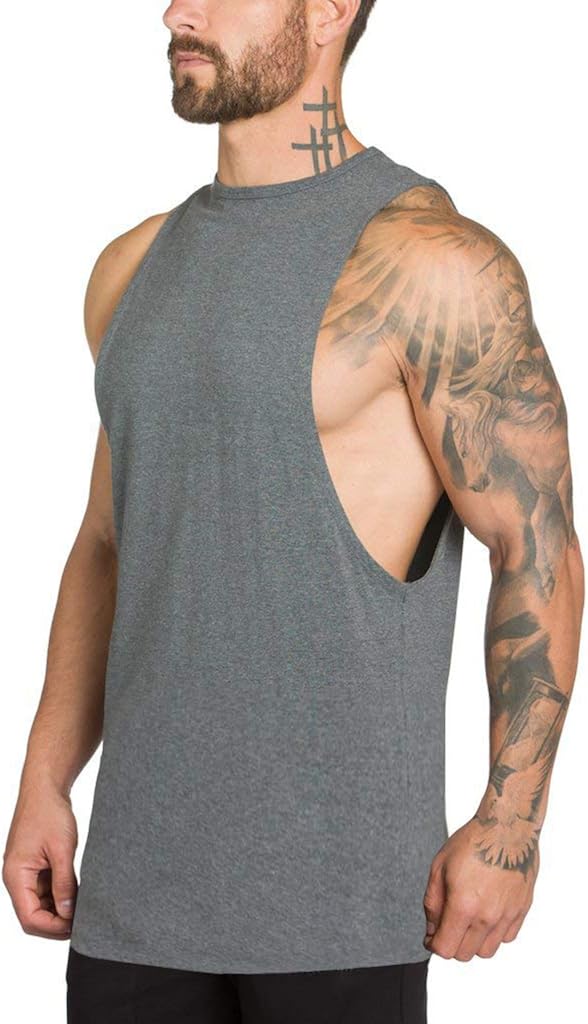 Muscle Killer 3 Pack Men's Muscle Cut Off Gym Workout Stringer Tank Tops Bodybuilding Fitness T-Shirts: Clothing