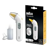 Braun ThermoScan 3 Ear Thermometer, Fast 1 Second Measurement, Audio Fever Indicator, Digital Display, Baby and Infant Friendly, No. 1 Brand Recommended by Pediatricians