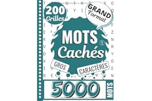 Mots Cachés: Mots Mêlés Adultes - Gros Caractères | Cahier Grand format avec 200 Jeux & 5000 Mots - Livre n1 | Occupation Adu