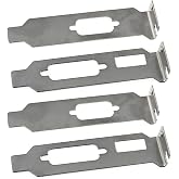 LUORNG 2 Sets Metal Low Profile/Half Height Slot Bracket for HDMI + VGA + DVI ATI Nvidia Video Graphics Card, Silver