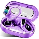 Wireless Earbuds, 2026 Bluetooth 5.4 Headphones, ENC Noise Canceling Mic | 60Hrs+ Stereo Wireless Headphones, IP7 Waterproof Bluetooth Earbuds, Sport Earhooks, Dual LED Display, for Workout, Running