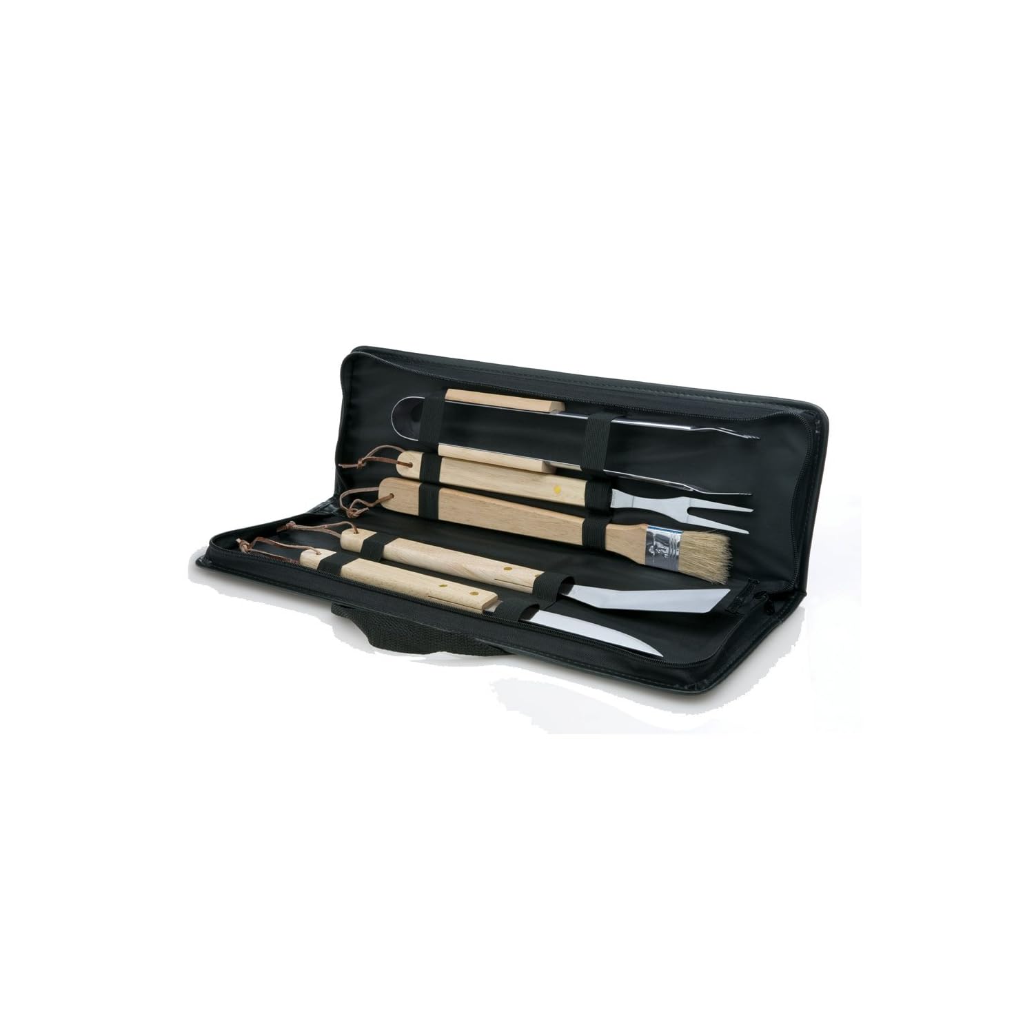 HOMGEN Set di 24 utensili da barbecue portatili da uomo, in acciaio inox, set di utensili