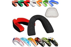 COOLLO SPORTS Boil and Bite Mouth Guard (Youth & Adult) DA Custom Fit Sport Mouthpiece for Football, Hockey, Rugby, Lacrosse,Boxing,MMA(Free Case Included!)