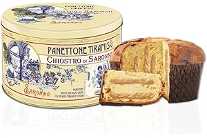 CHIOSTRO DI SARANNO Chiostro Tradional Delicous Rich Tiramisu Christmas Cake in Giftable Collectible Tin Imported from Italy 750g