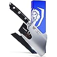 Dalstrong Meat Cleaver Knife Axe - 5"- Gladiator Series- High Carbon Steel-Black Handle - Heavy Duty Giftable BBQ Hatchet - Razor Sharp Kitchen Knife-Sheath Chef Knife-NSF Certified