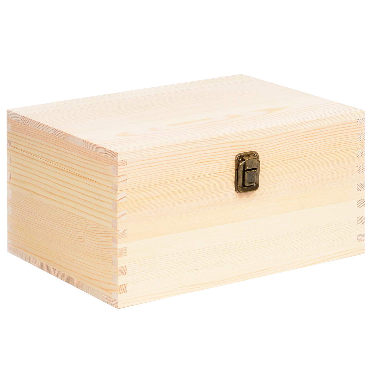 Buy Extra Large Rectangle Unfinished Pine Wood Box Natural DIY Craft