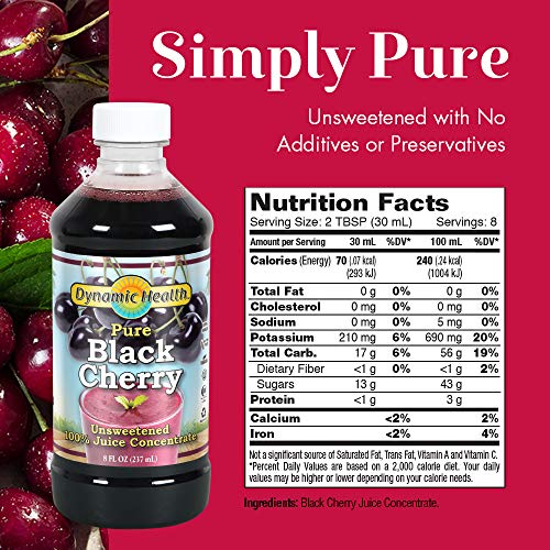 Dynamic Health Pure Black Cherry Unsweetened 100 Juice Concentrate