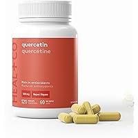 HEAL + CO. Quercetin Supplement | High Potency, 1000mg per serving | Antioxidant | 120 x 500 mg Capsules