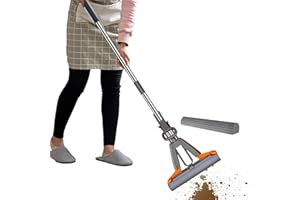 Squeeze Sponge Mop - Self Squeeze Mopping Roller | Absorbent Kitchen Mop Floor Cleaning | for Hardwood Tile Marble Bathroom L