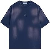 Aelfric Eden Unisex Oversized Color Block Tshirts Men Vintage Washed Tees Cotton Casual Short Sleeve Tops