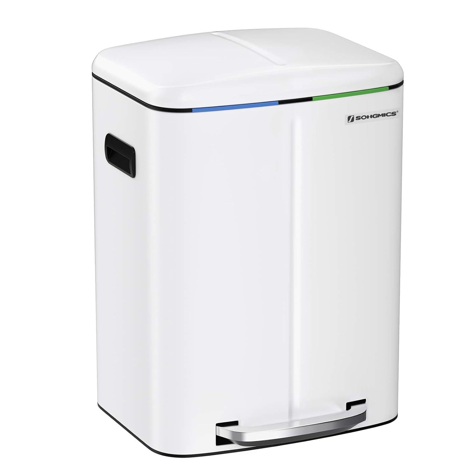 SONGMICS Basurero Con 2 Compartimientos De 20L Basurero De Reciclaje De