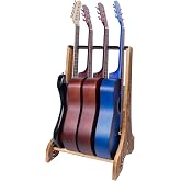 4 Multiple Guitar Stand Racks,Guitar Holder with Protective Velvet Band,Wooden Guitar Display Holder for Acoustic, Electric Guitar,Bass,Music Studio &amp; Home (High-end wooden-4 Holder)