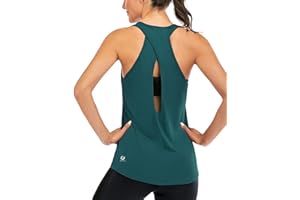 FIHAPYLI ICTIVE Womens Cross Backless Workout Tops for Women Racerback Tank Tops Open Back Running Tank Tops Muscle Tank Yoga Shirts