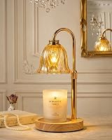 Funistree Vintage Flower Candle Warmer Lamp with Timer Dimmer 2 Bulbs view 2
