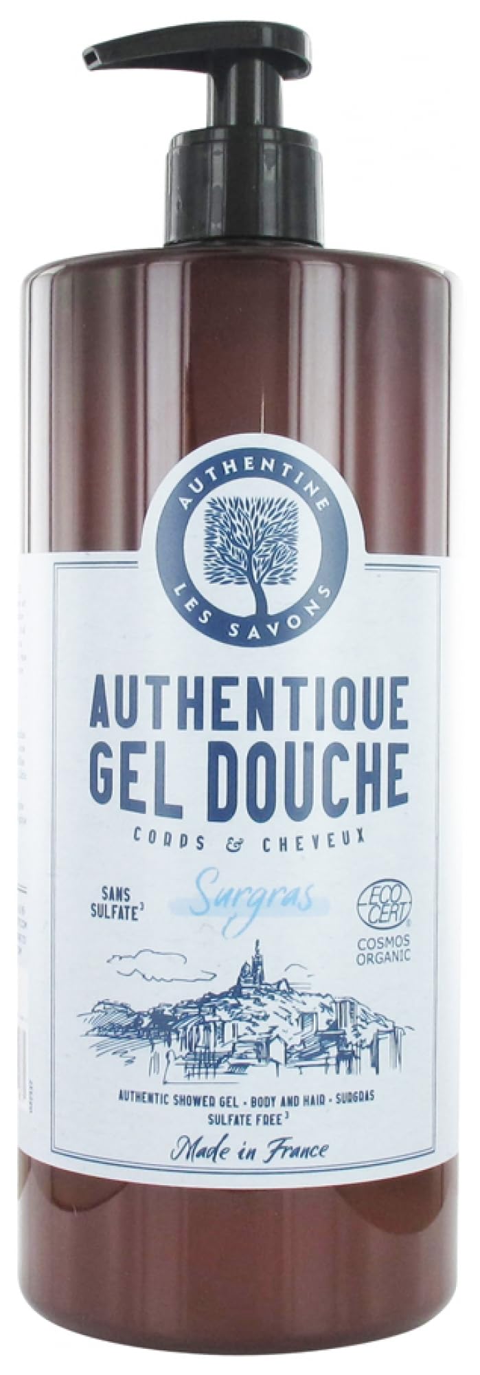 Authentine Genuine Organic Superfatted Body & Hair Shower Gel 1 L