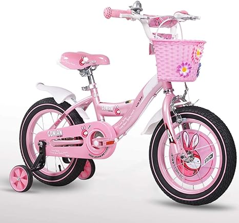 Amazon Co Jp 女の子キッズバイク 自転車2 5歳のバスケットトレーニングホイールピンク子供のサイクル 12インチ ホーム キッチン