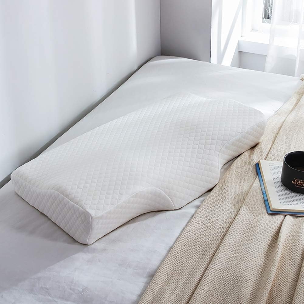 Milemont Memory Foam Pillows for Sleeping Contour Cervical Pillow Bed Pillow for Side, Back and Stomach Sleepers Standard Size Pillow: Kitchen & Dining