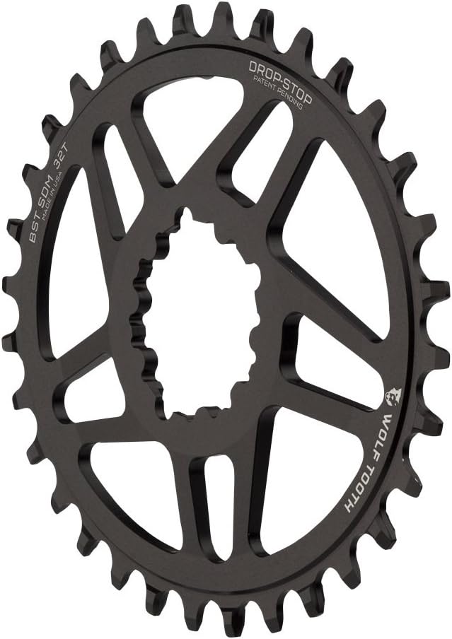 Wolf Tooth Elliptical Mountain Bike Direct Mount Oval Chainring for SRAM Cranks (32 Tooth, Drop-Stop A, PowerTrac, Boost, MTB)