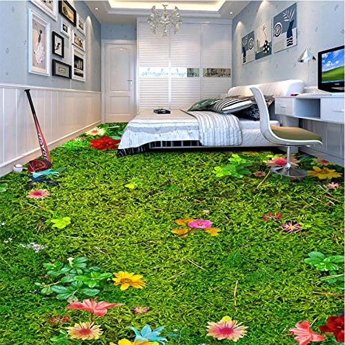 壁画の壁紙装飾 カスタム壁画壁紙現代牧歌花草芝生3d床タイルステッカーバルコニー