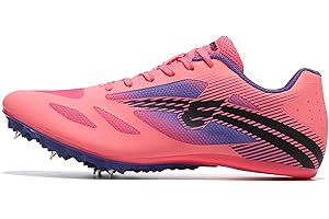 EPIMENO Men's Track and Field Shoes Women Lightweight Breathable Spikes for Multi-Events Jump Shoes