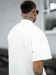 GORGLITTER Men's Crewneck T Shirt Letter Graphic