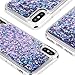 Caka iPhone X Case, iPhone Xs Glitter Case Liquid Series Girls Luxury Fashion Bling Flowing Liquid Floating Sparkle Glitter Cute Soft TPU Case for iPhone X XS (Blue Purple)