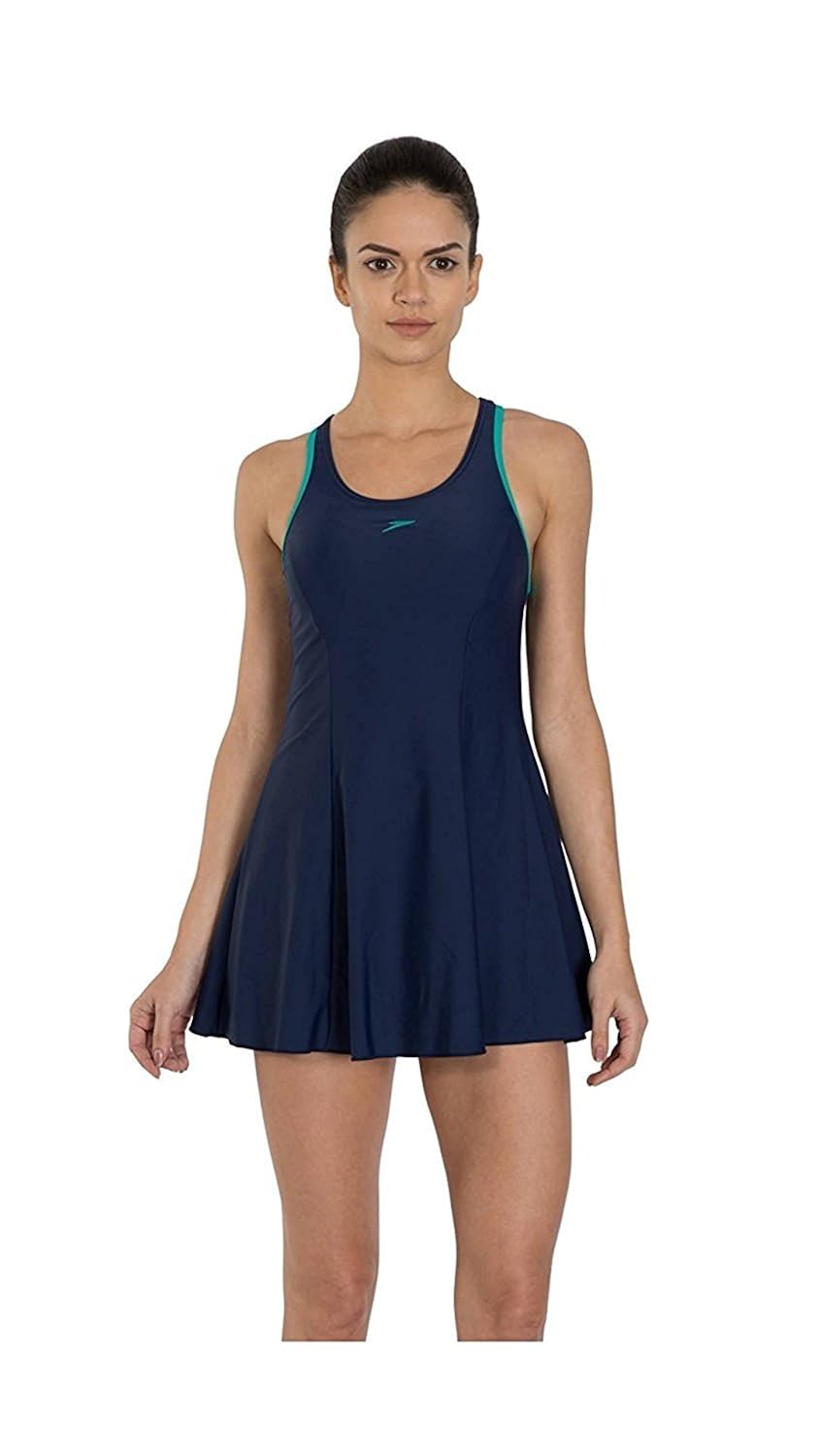 speedo female swimwear racerback swimdress with boyleg