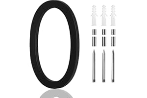 9 Inch House Numbers For Outside Modern,Metal Large Address Numbers For House Outdoor Matte Black Floating Flush Mount Zinc H