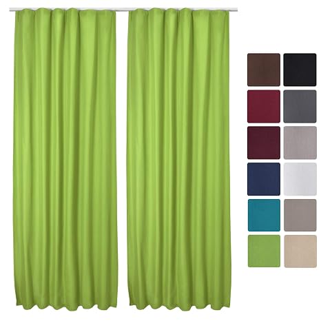 Beautissu 2er Set Gardine Thermovorhang Amelie 140x245 Cm