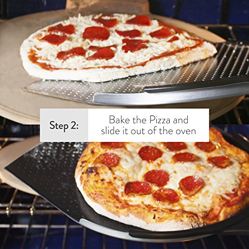 The Ultimate Pizza Making Kit - Our Ultimate 16 inch Round Pizza Stone and 14 inch Pizza Peel Bundle. Great Tools for Safely Baking Pizza, Cookies and Bread