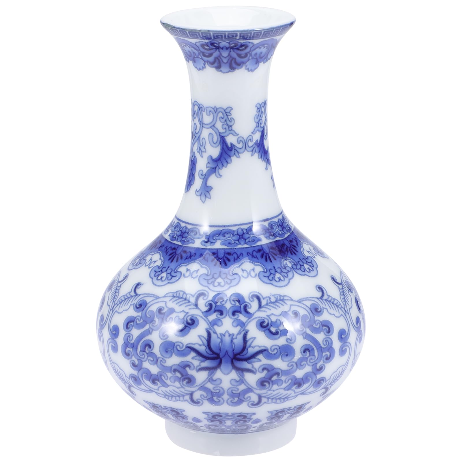 Homoyoyo Blue and White Porcelain Vase Chinoiserie Vase Chinoiserie Decor Ceramic Planter Adornment Planter Household Dried Flowers Small Ceramics