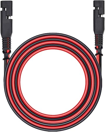 Amazon Monland 6 5フィートの14awg Sae Sae延長ケーブル クイックディスコネクト ワイヤハーネスコネクタコード のプラグ トレーラー Rv ボートとキャンプ用 ソーラーパネルバッテリー ダストキャップ付属 カーアクセサリ 車 バイク