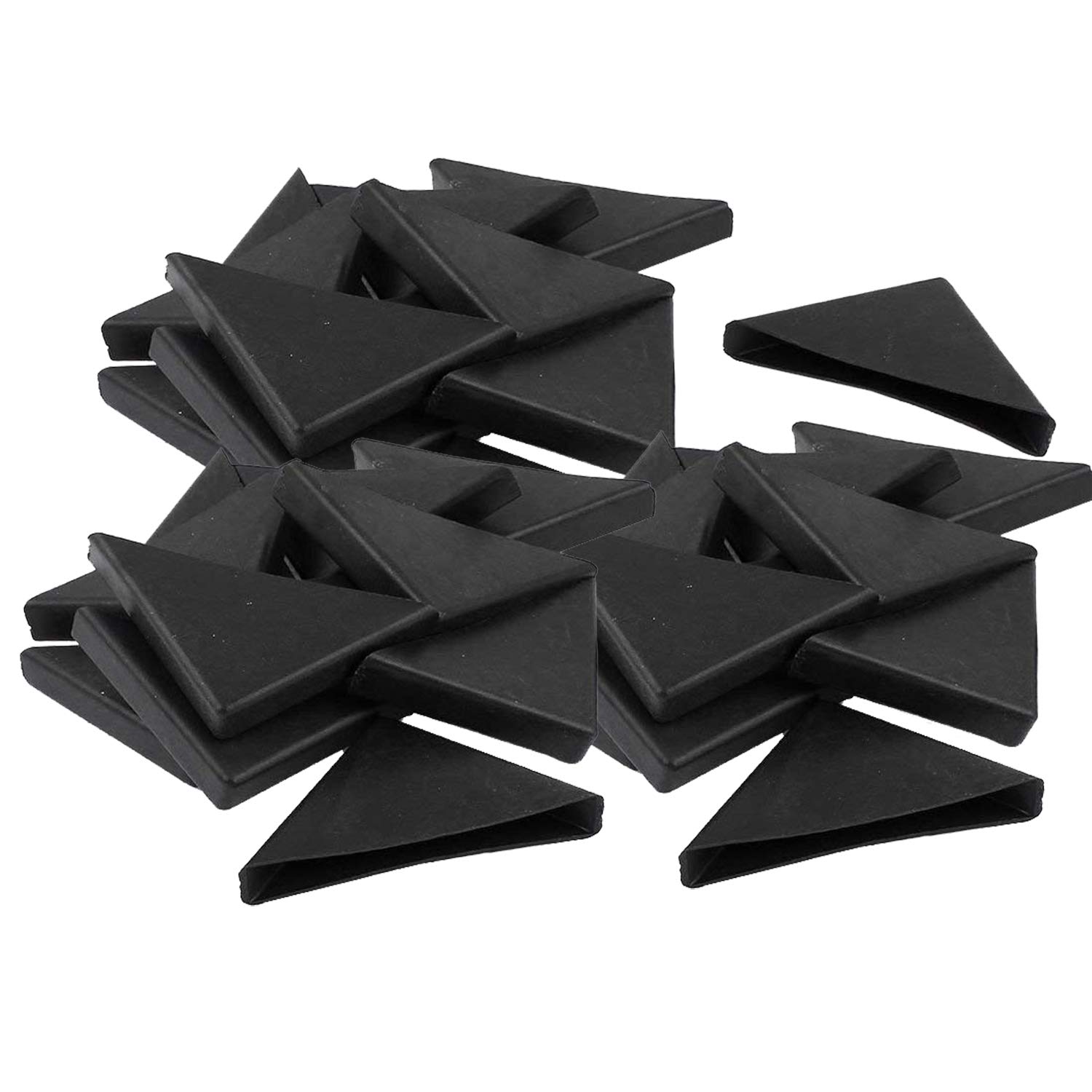 YouU 10mm x 75mm Corner Protectors Toughened Glass Corner Protector Ceramic Tile wrap Angle Plastic Bathroom Lens Right Angle Protectors Black 20 Pcs