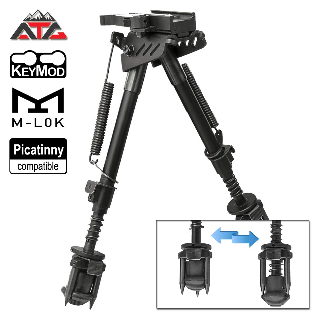 XAegis 2 in 1 Bipod 6 Inch to 9 Inch Adjustable Rifle Bipod with
