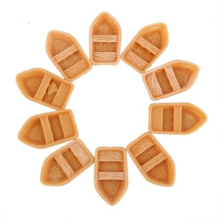 Generic 10x Miniature Dollhouse Craft Fairy Garden Resin Landscape Steamboat Decor S