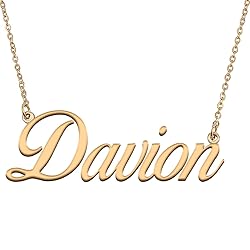 HUAN XUN Customized Custom Simple Any Name Necklace
