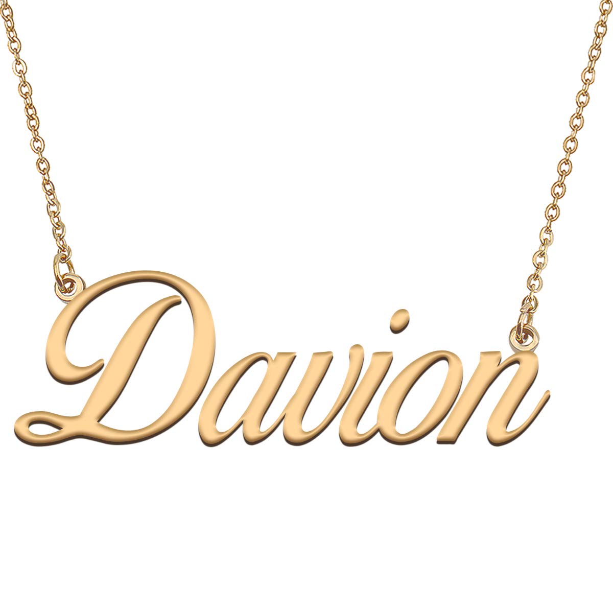 HUAN XUN Customized Custom Simple Any Name Necklace