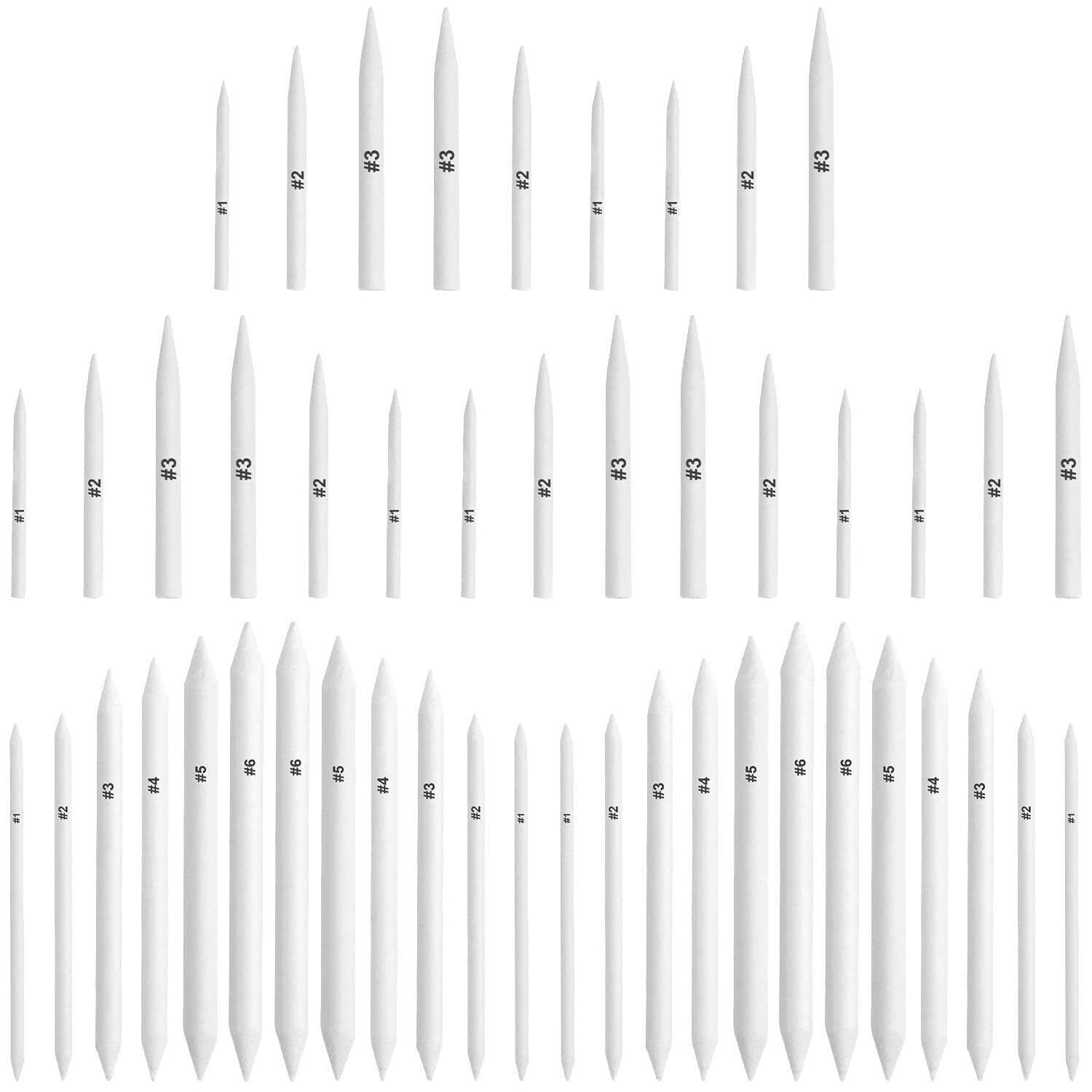 48Pcs Blending Stump and Tortillions, Paper Art Blenders, Art Pencils, Drawing Pencils for Artists Student Sketch Drawing Tools, Drawing Supplies