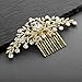 Mariell Gold Crystal Vine Bridal Hair Comb, Wedding or Prom Hair Comb Jewelry Accessory for Women, Brides