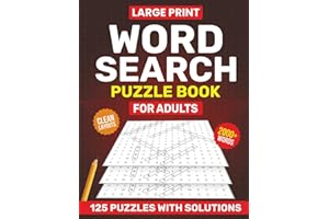 Large Print Word Search Puzzle Books for Adults: Easy to Read Word Search for Adults and Seniors to Keep the Mind Active and 