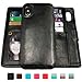 CASEOWL Compatible for iPhone X Case Wallet with Magnetic Detachable Case,9 Card Slots,Wrist Strap, 2 in 1 Folio Flip Premium PU Leather Wallet Case (Black)