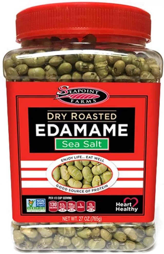 Seapoint Farms Sea Salt Dry Roasted Edamame, Healthy Gluten-Free Snacks, 27 oz