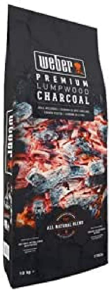 Weber Premium Charcoal (10kg Bag), for quick & hot coals, ideal for searing grill food, 100% natural wood, EU product, sustainably sourced, FSC certified (17826)