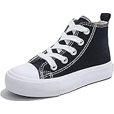OPOEE Kids high Tops Boys and Girls High Top lace-up Kids' Espadrcanvas Shoes Back-to-School Season Little White Shoes Teen Classic Kids' Sneakers Tennis Shoes Baby Skate Shoes Toddler Shoes