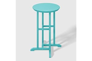 WestinTrends Malibu 37" Counter Height Round Outdoor Patio Bistro Bar Table, Turquoise